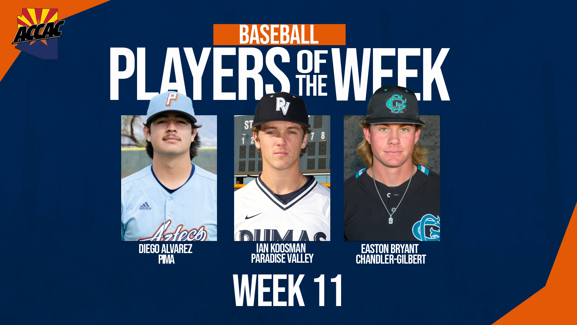 ACCAC Baseball Players of the Week - Week 11