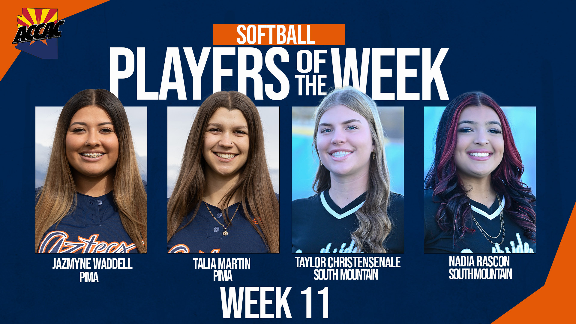 ACCAC Softball Players of the Week - Week 11