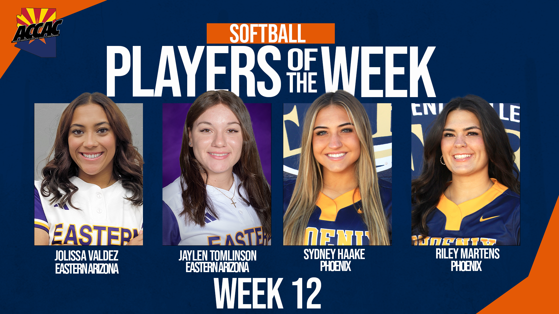 ACCAC Softball Players of the Week - Week 12