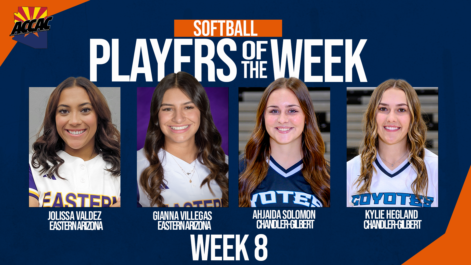ACCAC Softball Players of the Week - Week 8