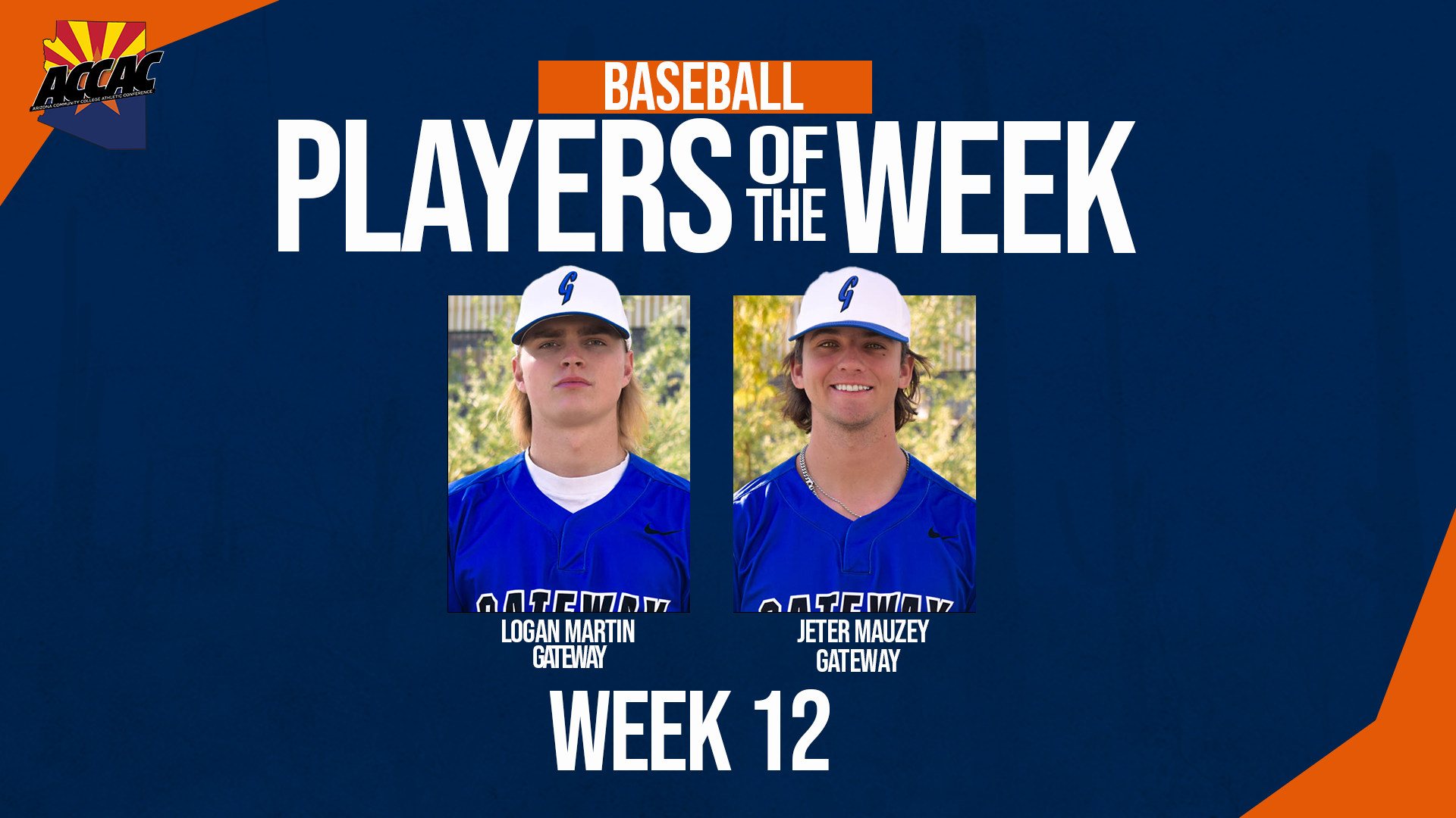 ACCAC Baseball Players of the Week - Week 12